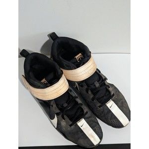 Nike Mike Trout  Beasball Cleats Size 12 Black with White sStraps